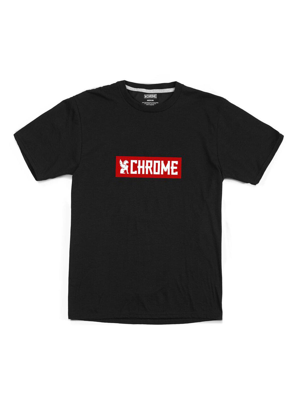 Chrome Industries Horizontal Logo Tee Black Red
