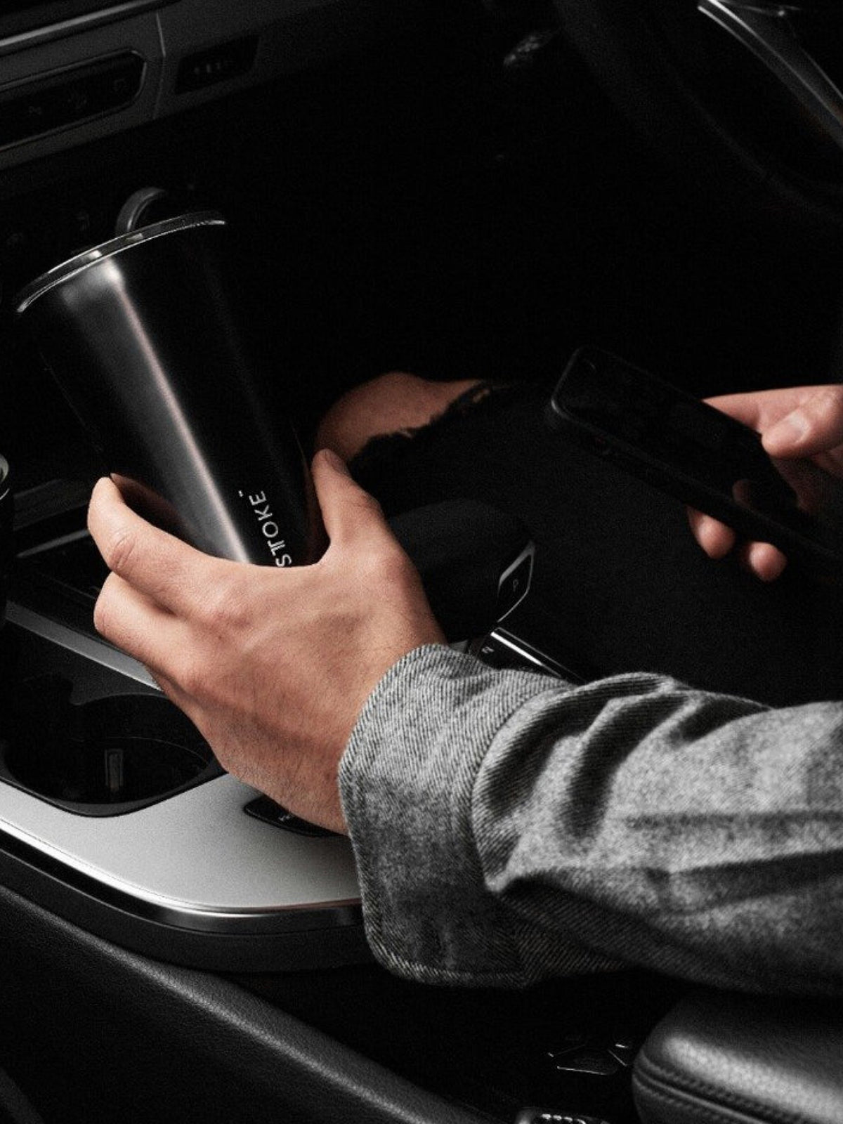 Sttoke Limited Edition Insulated Ceramic Cup 8oz Gunmetal Grey