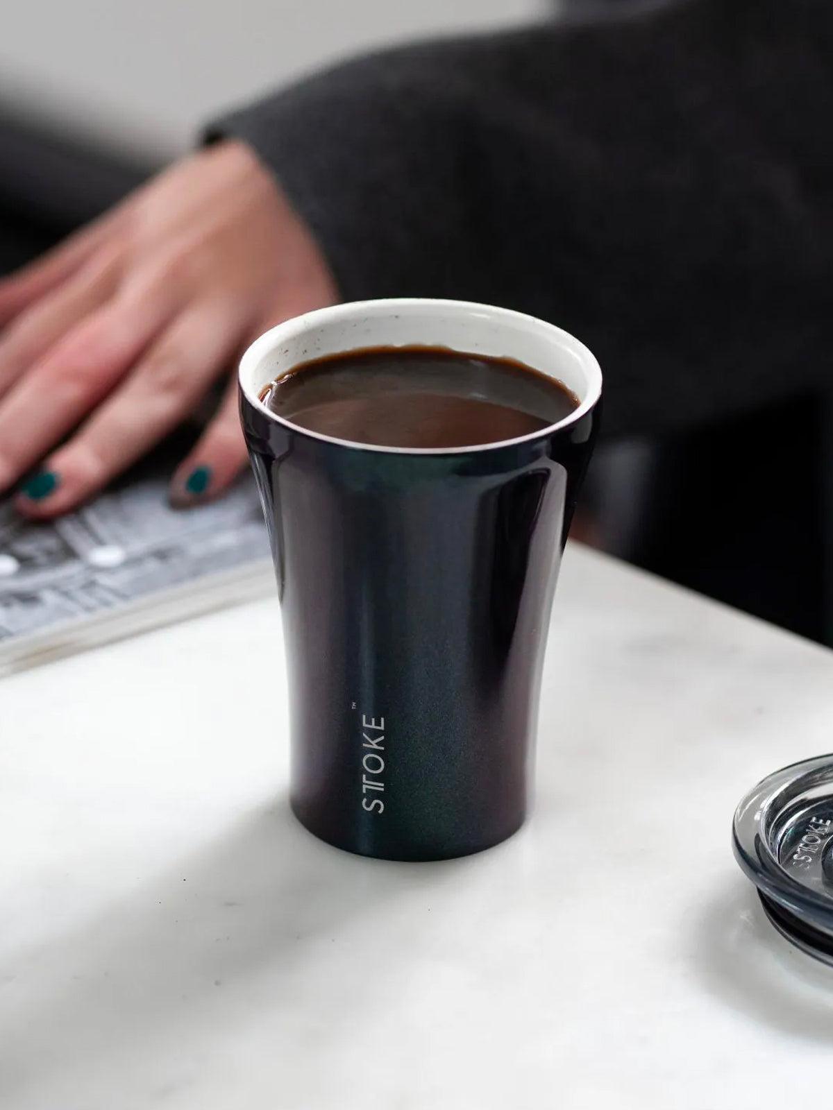 Sttoke Limited Edition Insulated Ceramic Cup 8oz Cosmic Green