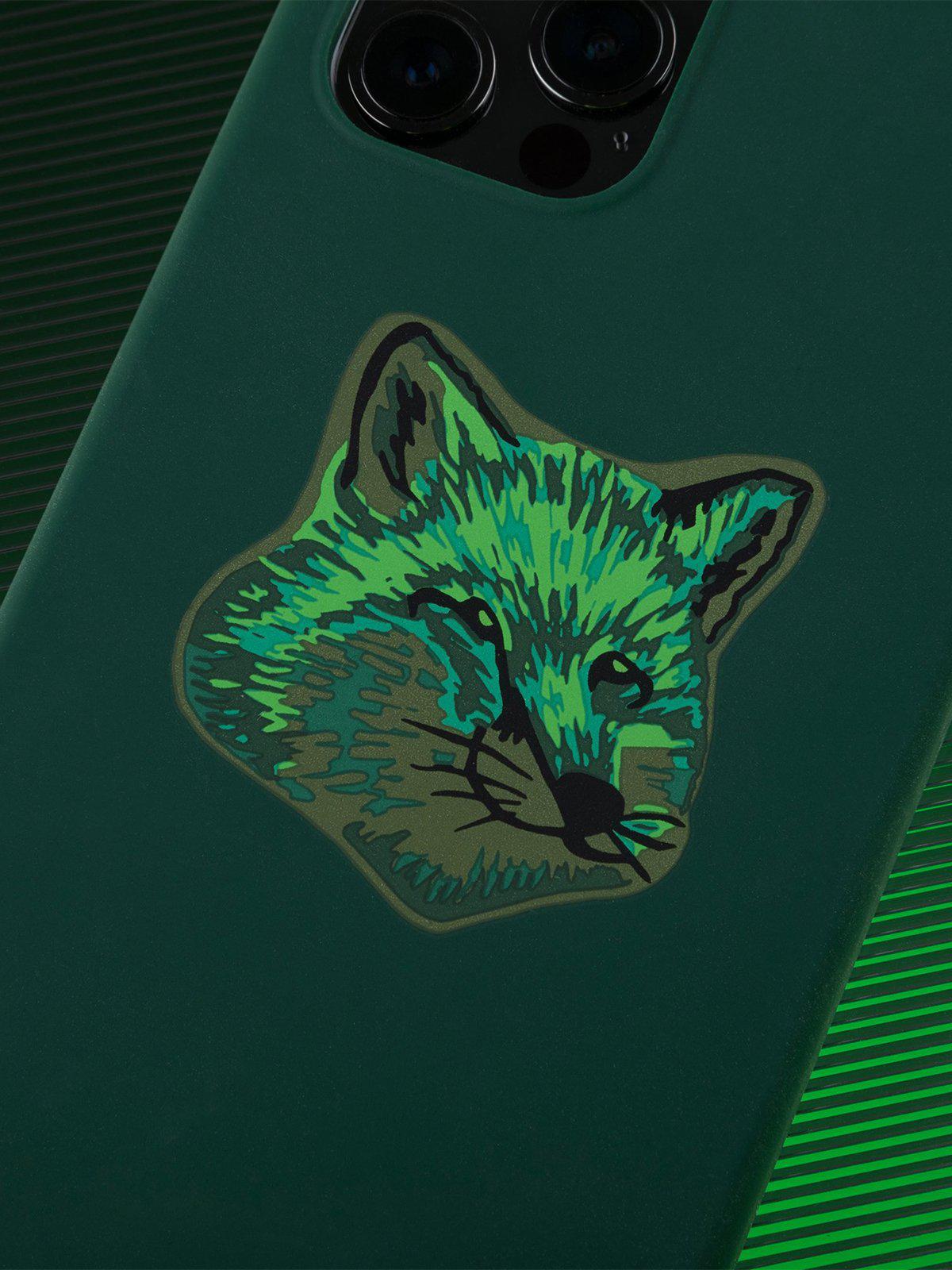 Native Union x Maison Kitsune Cool-Tone Fox Head Case for iPhone 12 / 12 Pro Green