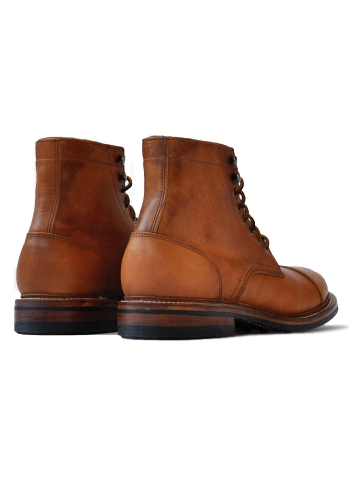 Oakstreet Bootmakers English Tan Dublin Captoe Dainite Trench Boot - MORE by Morello Indonesia