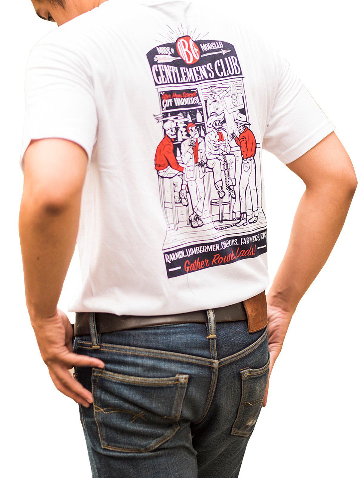 Oldblue Co. x MORE by Morello Tee The Gentlemen&#39;s Club White - MORE by Morello Indonesia
