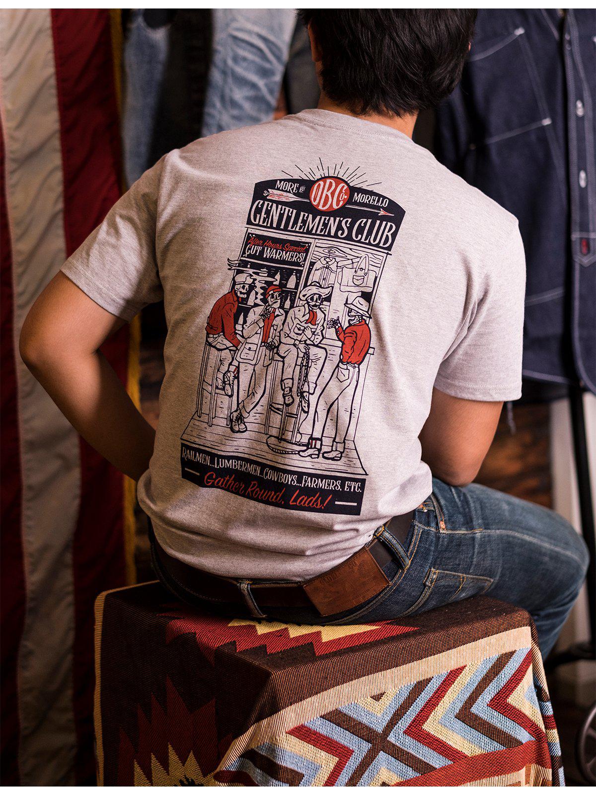 Oldblue Co. x MORE by Morello Tee The Gentlemen&#39;s Club Ash Grey - MORE by Morello Indonesia