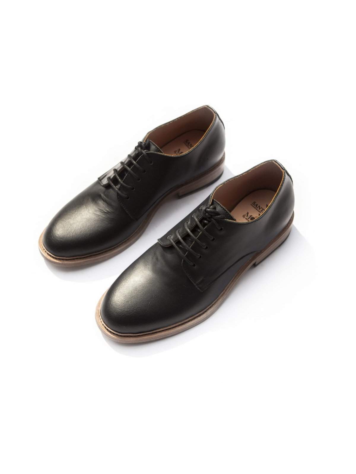 Santalum Plain Derby Shoes Black - MORE by Morello Indonesia