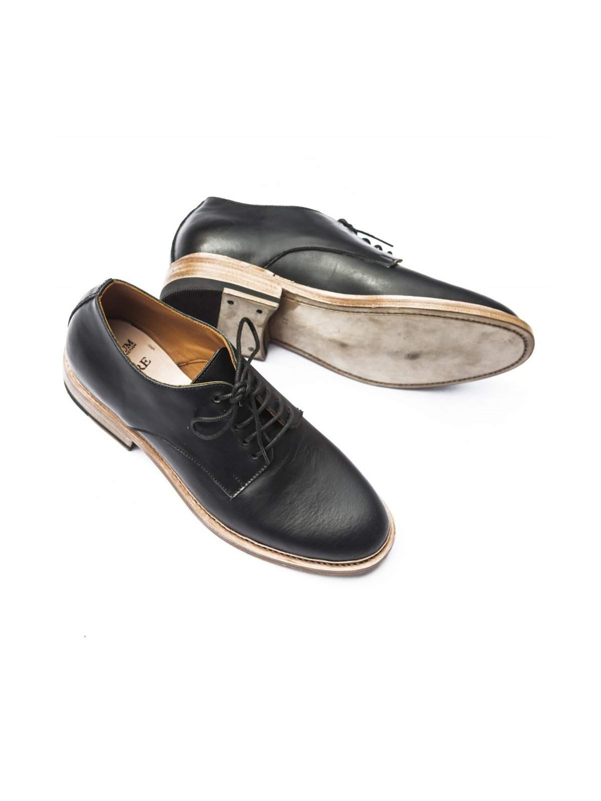 Santalum Plain Derby Shoes Black - MORE by Morello Indonesia