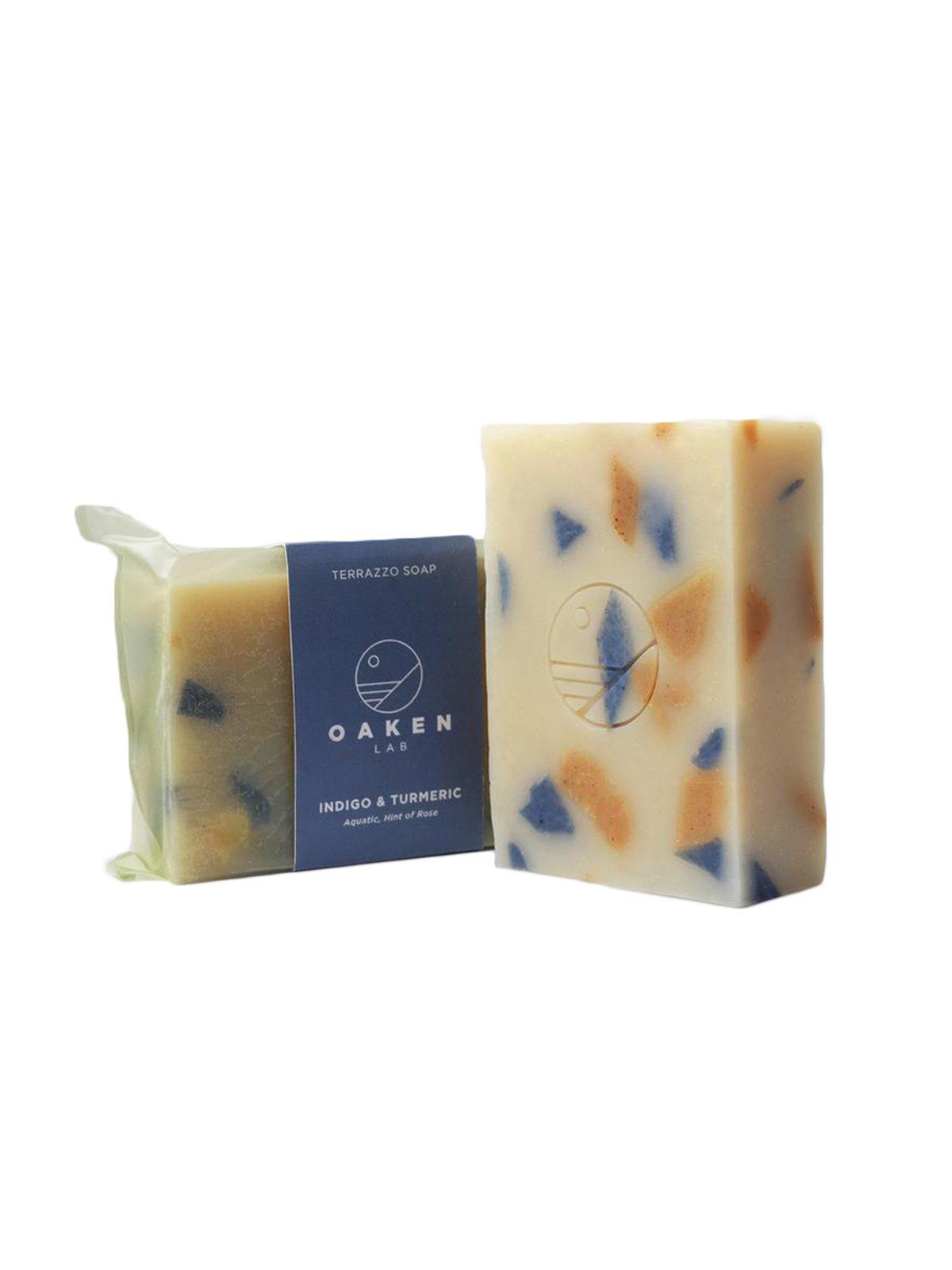 Oaken Terrazzo Soap Bar Indigo & Tumeric 200g - MORE by Morello Indonesia