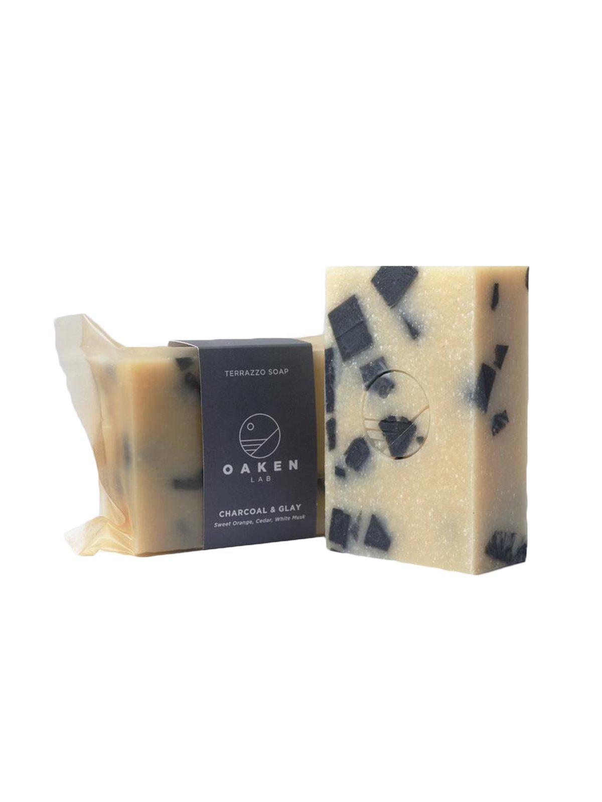 Oaken Terrazzo Soap Bar Charcoal &amp; Clay 200g - MORE by Morello Indonesia
