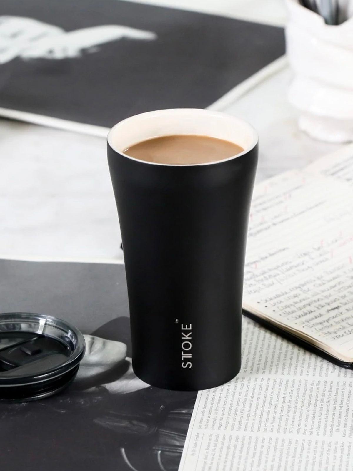 Sttoke Classic Insulated Ceramic Cup 12oz Luxe Black
