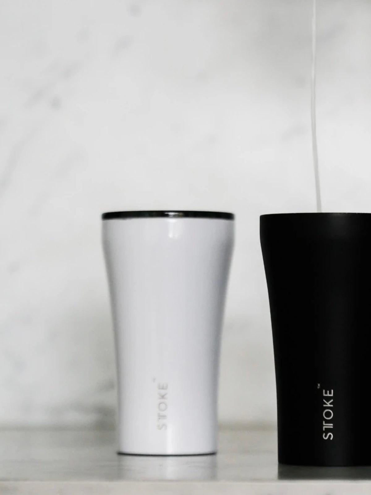 Sttoke Classic Insulated Ceramic Cup 12oz Angel White