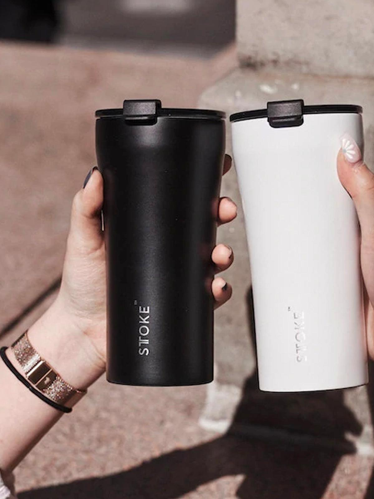 Sttoke Classic Leakproof Insulated Ceramic Cup 16oz Luxe Black
