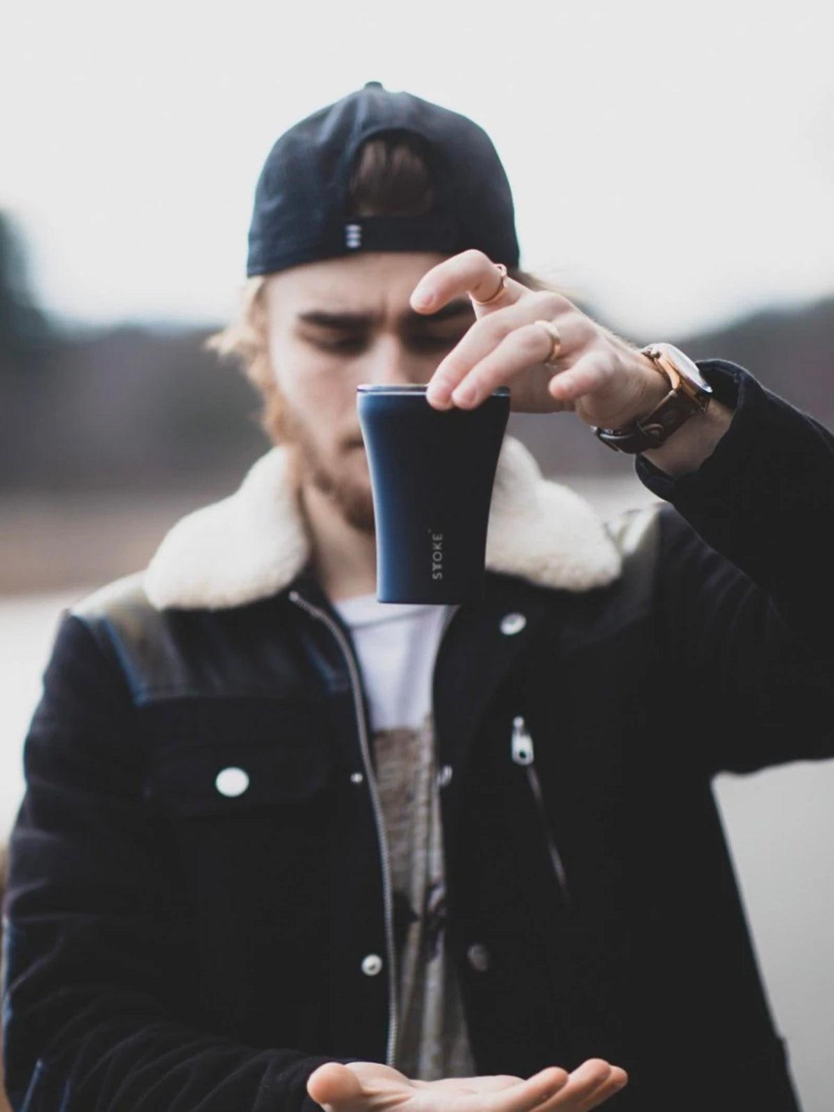Sttoke Classic Insulated Ceramic Cup 8oz Luxe Black