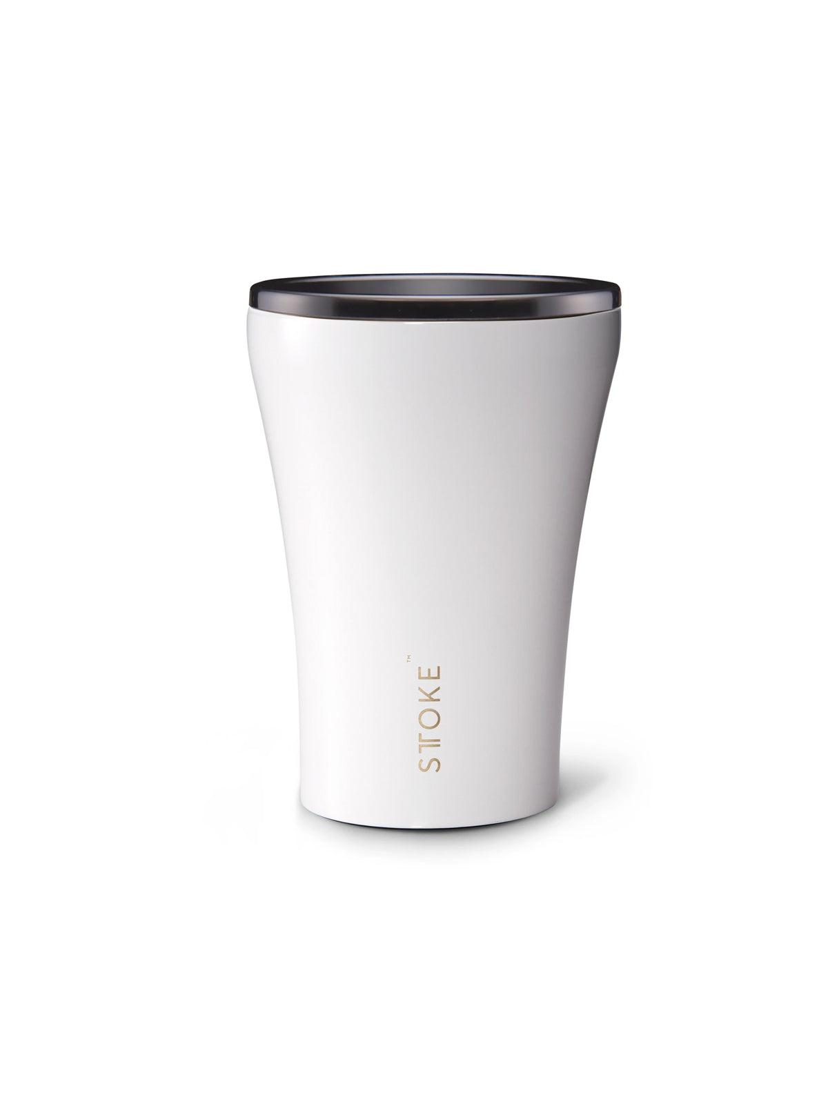 Sttoke Classic Insulated Ceramic Cup 8oz Angel White