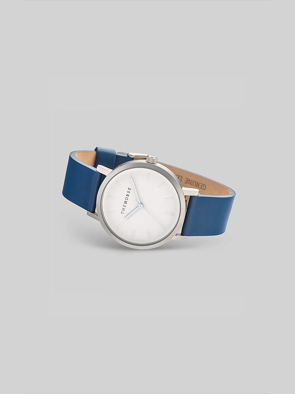 The Horse Brushed Silver / Navy Watch - MORE by Morello Indonesia