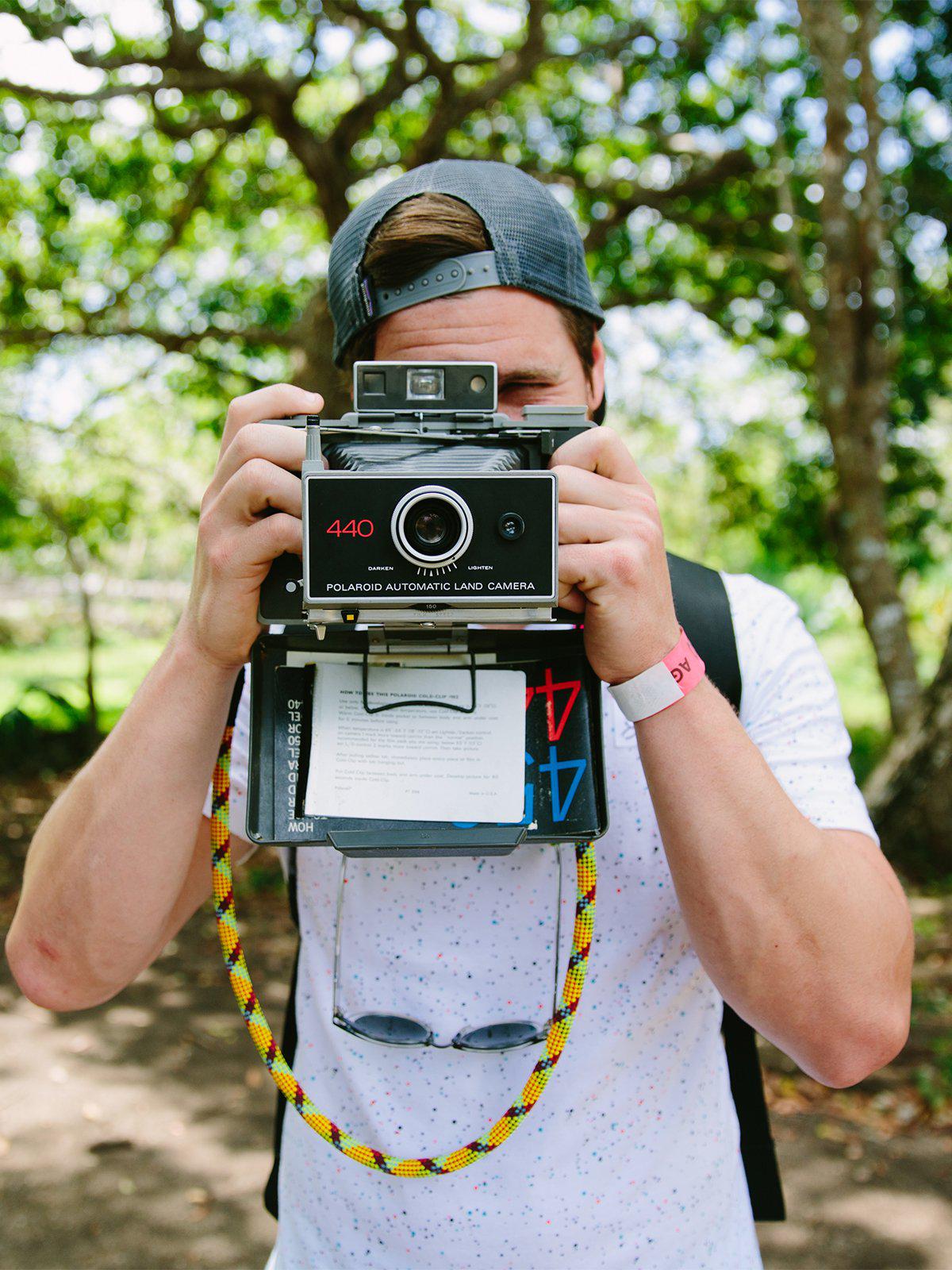 Topo Designs Camera Strap Black White