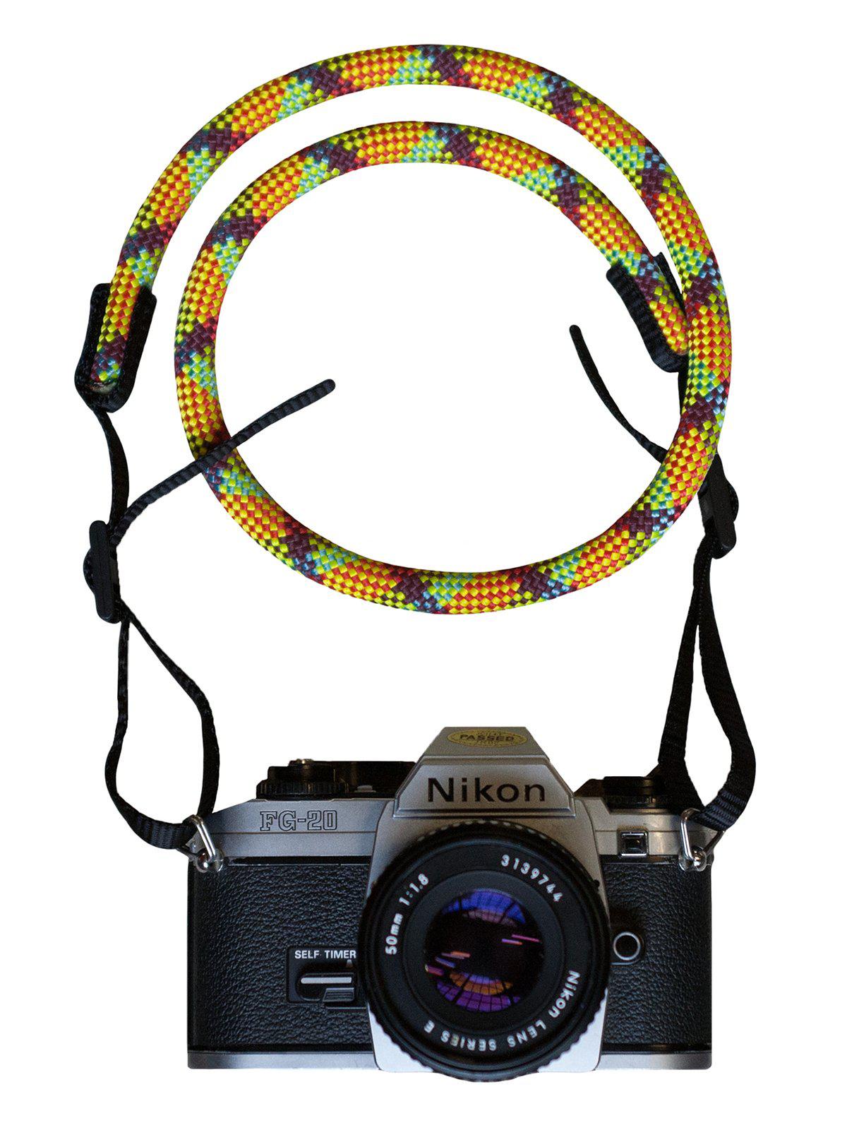 Topo Designs Camera Strap Black White