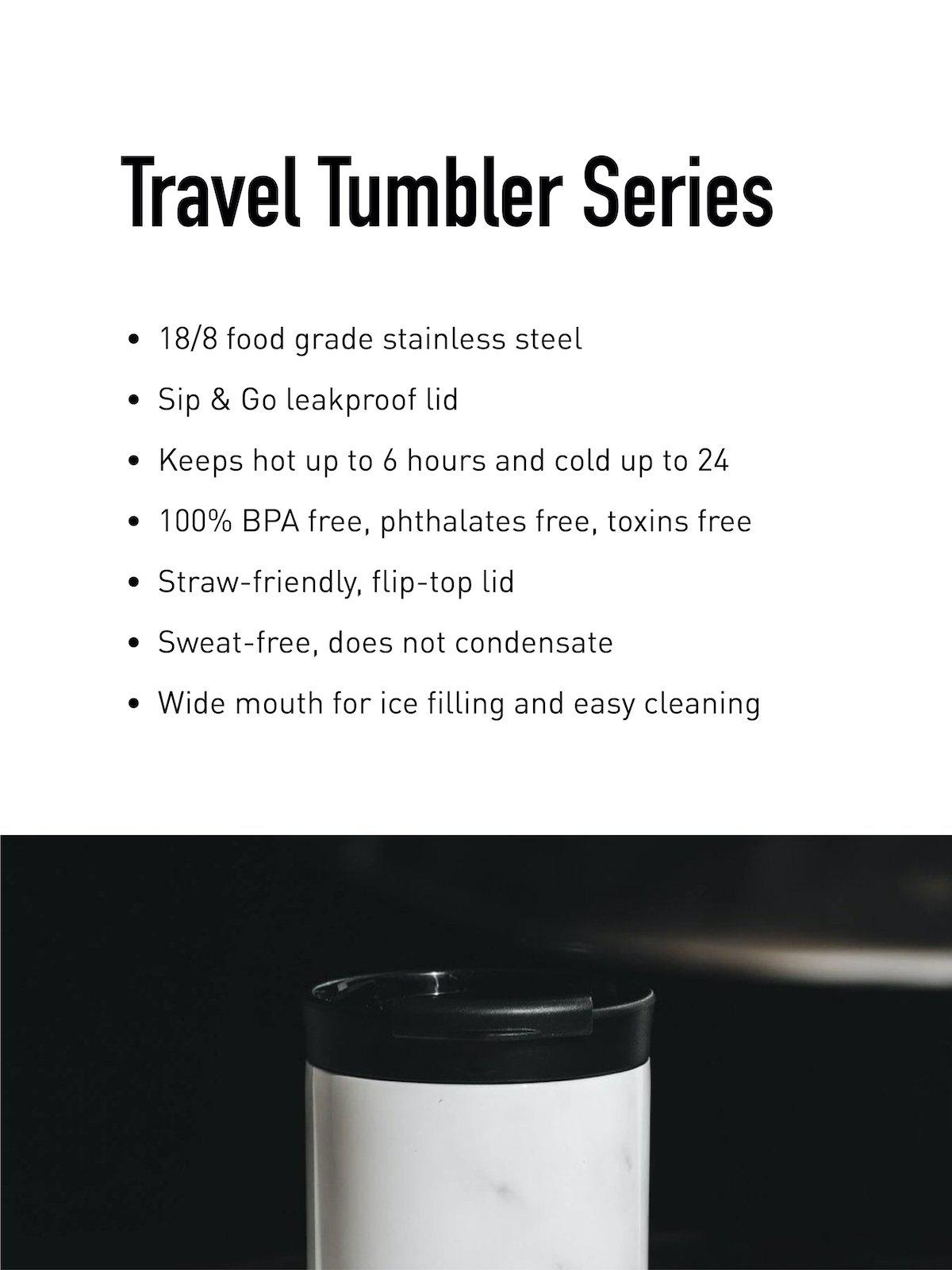 24Bottles Travel Tumbler Tuxedo Black 350ml