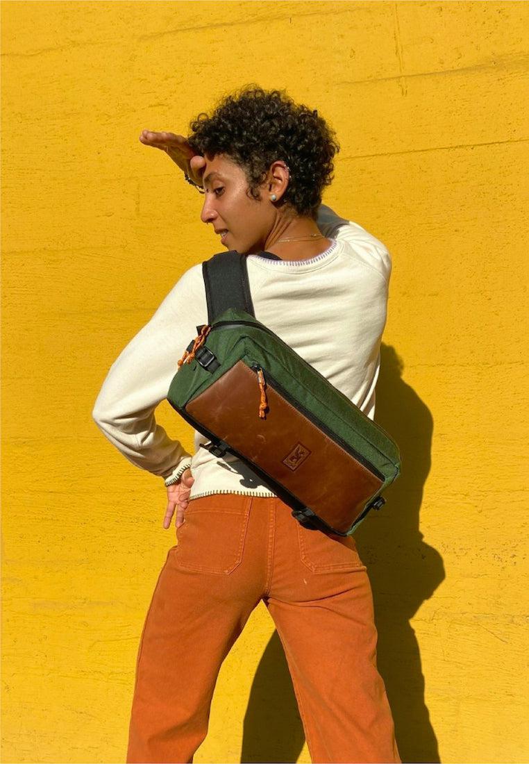 Chrome Industries Kadet Sling Leather Green