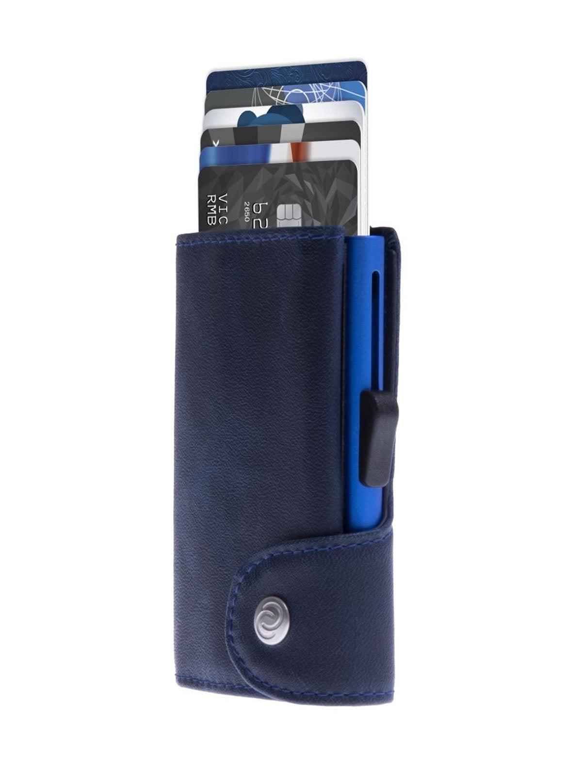 C-Secure Italian Leather RFID Wallet Blue