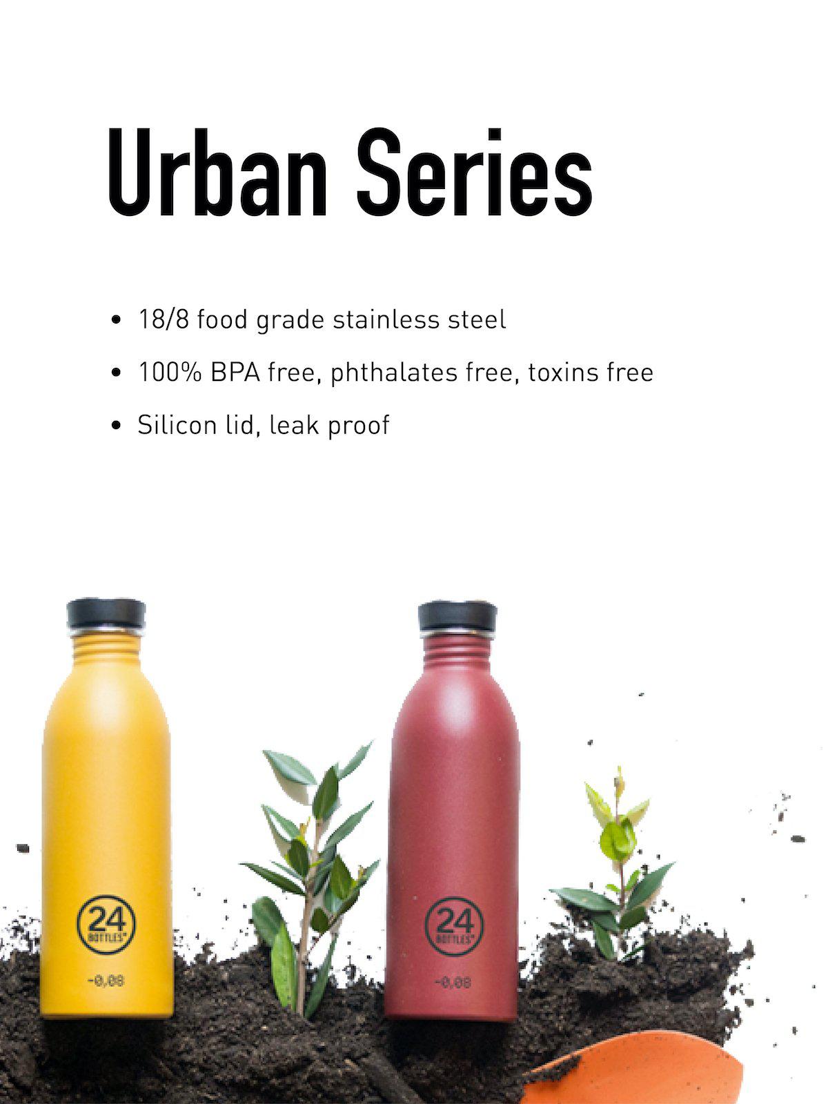 24Bottles Urban Bottle With Sports Lid Tempo Grey 500ml