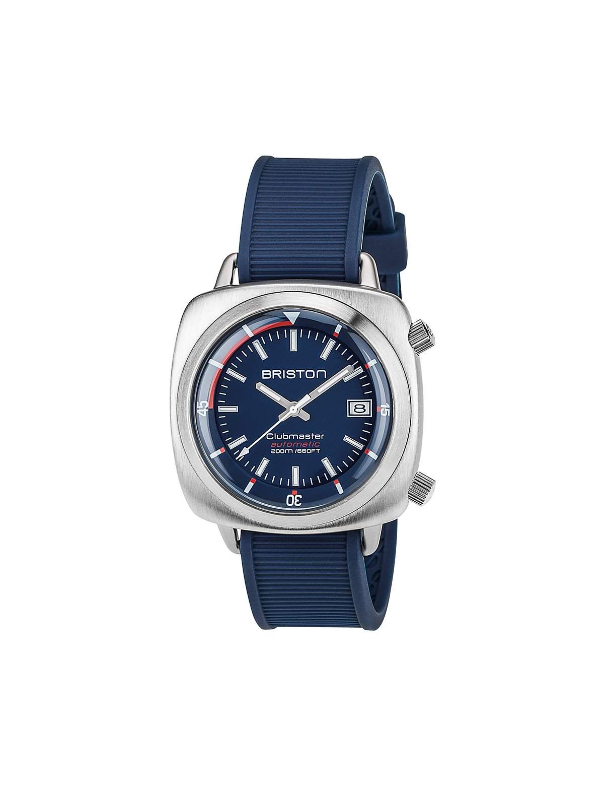 Briston Clubmaster Diver Brushed Steel Automatic HMS Navy Blue Dial 42mm - MORE by Morello Indonesia