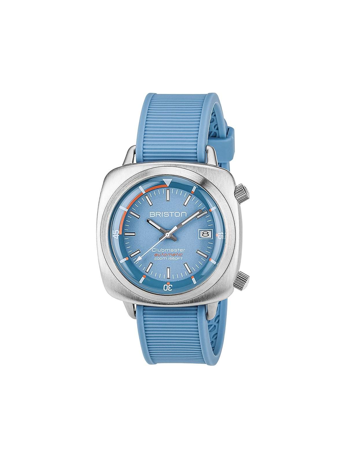 Briston Clubmaster Diver Brushed Steel Automatic HMS LIght Blue Dial 42mm - MORE by Morello Indonesia