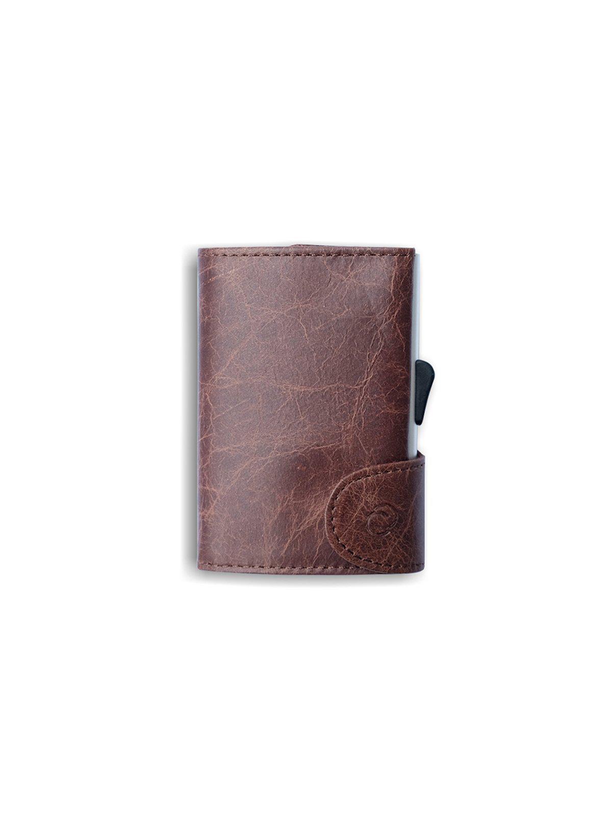 C-Secure Italian Leather RFID Wallet Brown - MORE by Morello Indonesia