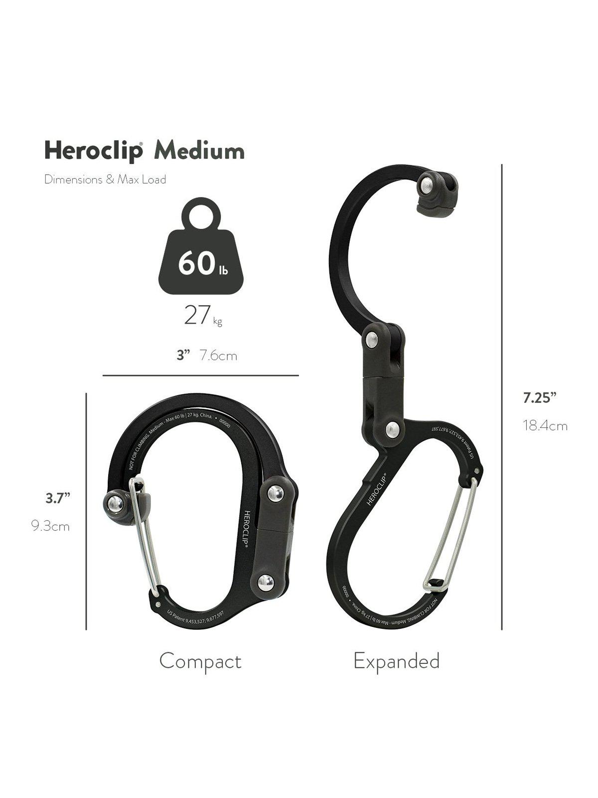 Heroclip Carabiner Medium Stealth Black