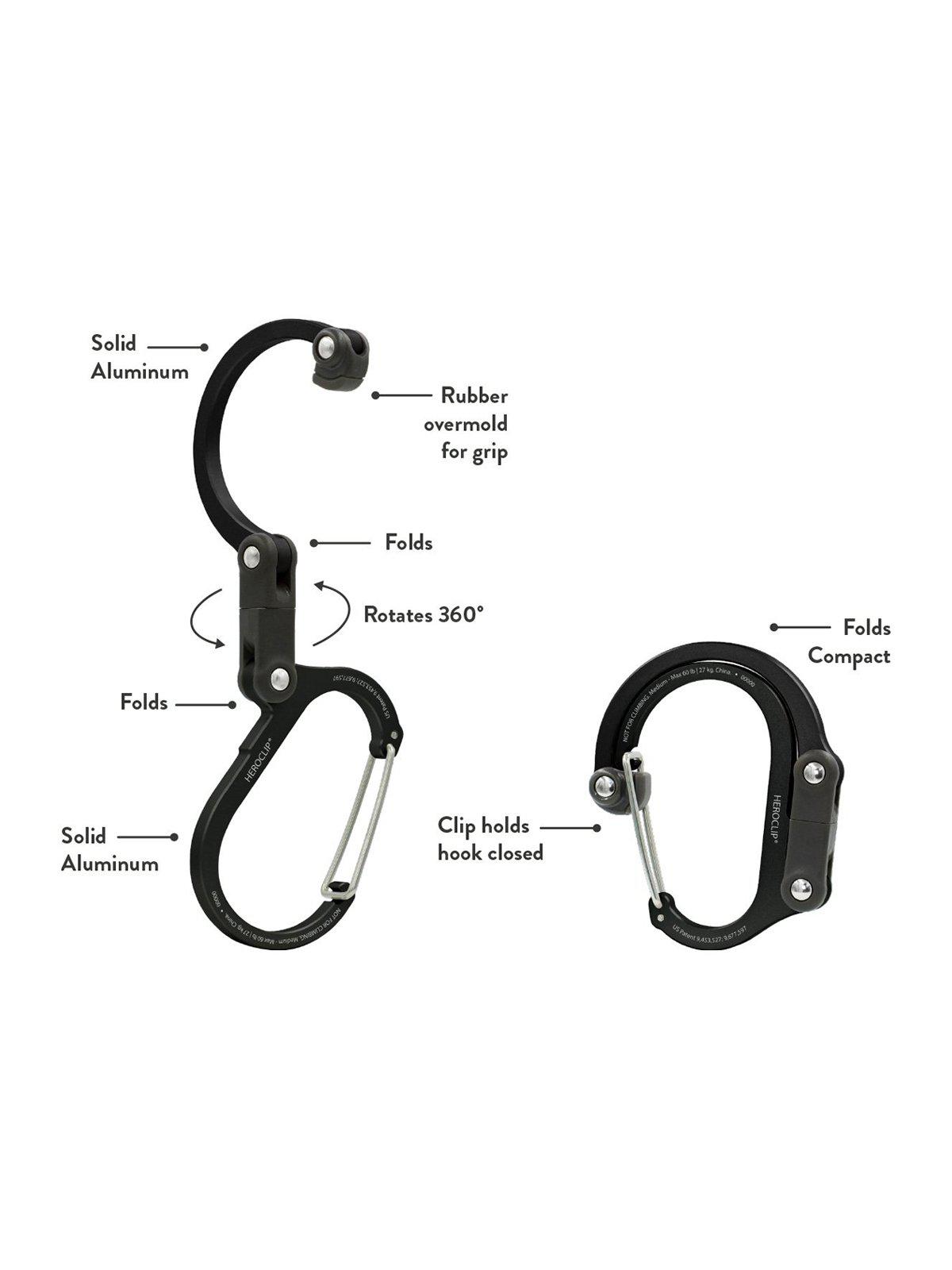 Heroclip Carabiner Medium Stealth Black
