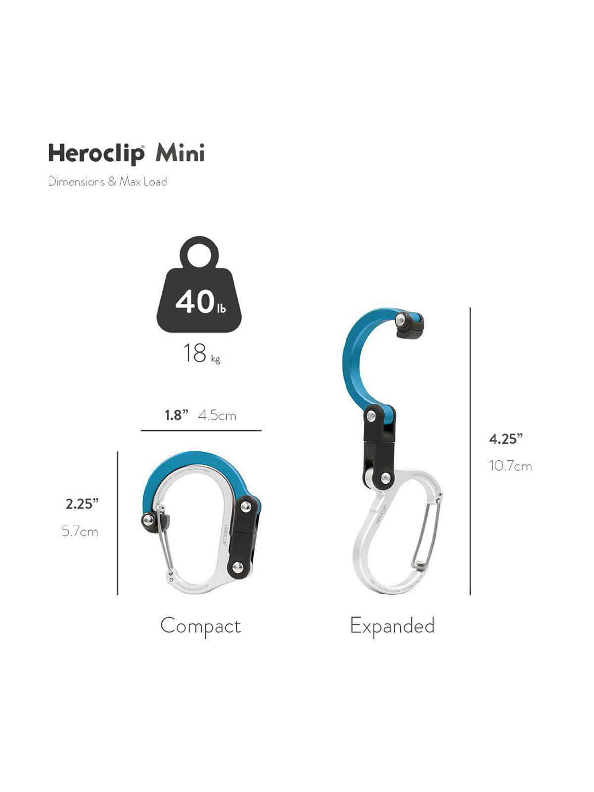 Heroclip Carabiner Mini Blue Steel