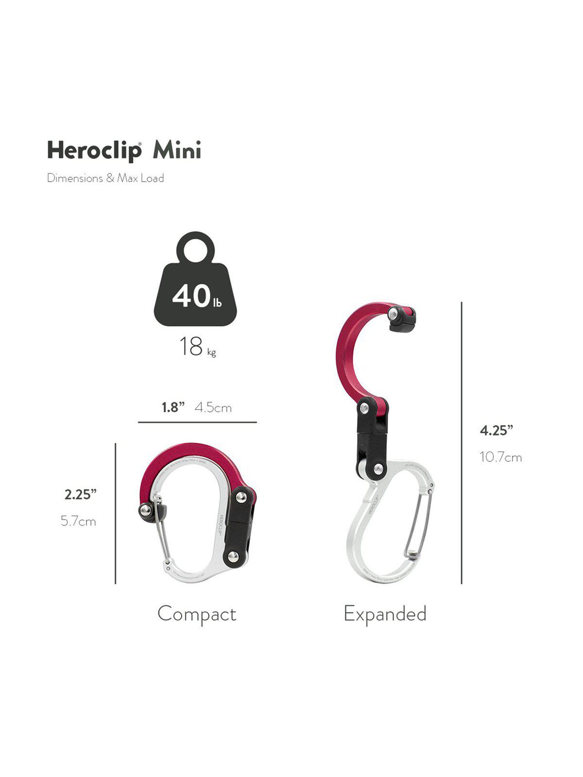 Heroclip Carabiner Mini Hot Rod Red
