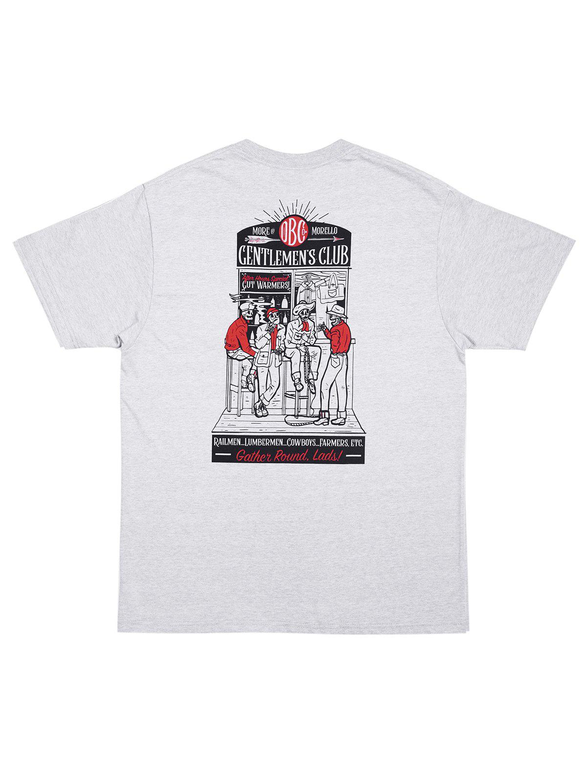Oldblue Co. x MORE by Morello Tee The Gentlemen's Club Ash Grey - MORE by Morello Indonesia