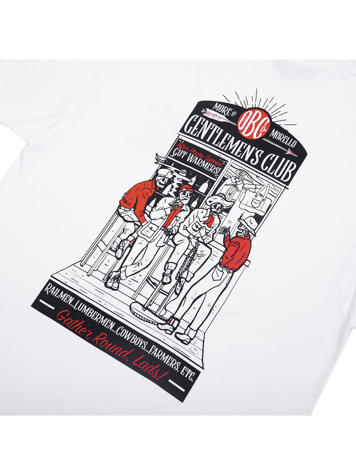 Oldblue Co. x MORE by Morello Tee The Gentlemen&#39;s Club White - MORE by Morello Indonesia