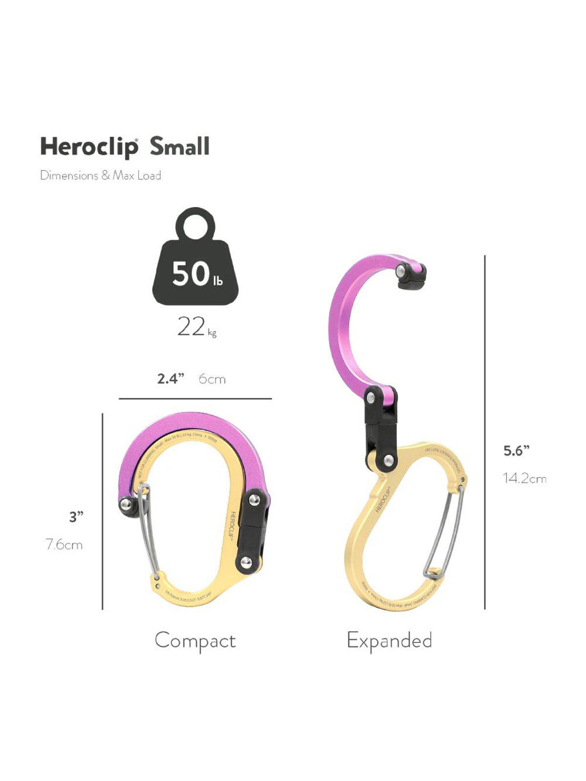 Heroclip Carabiner Small Gold Dusty Rose