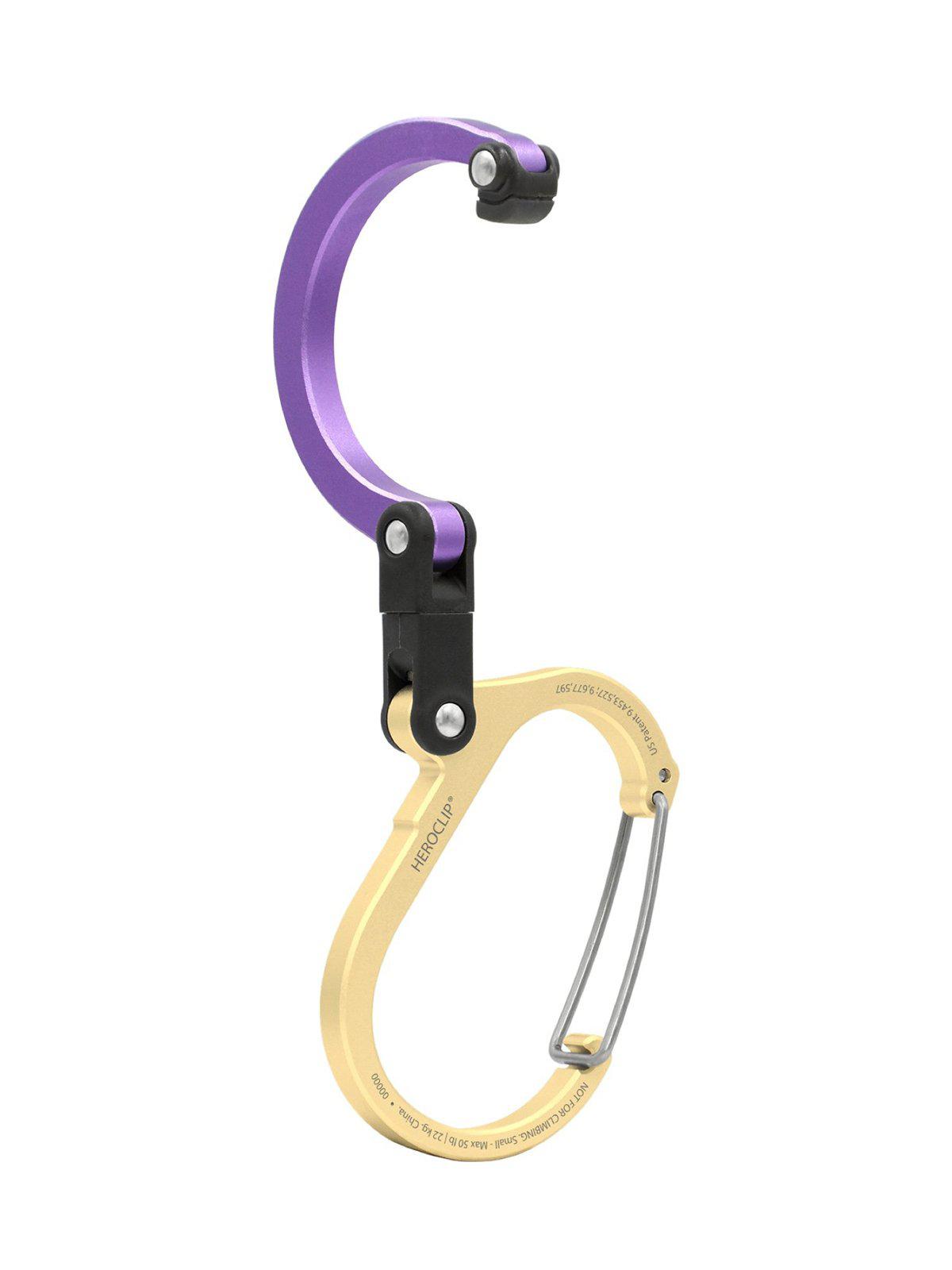 Heroclip Carabiner Small Gold Lavender